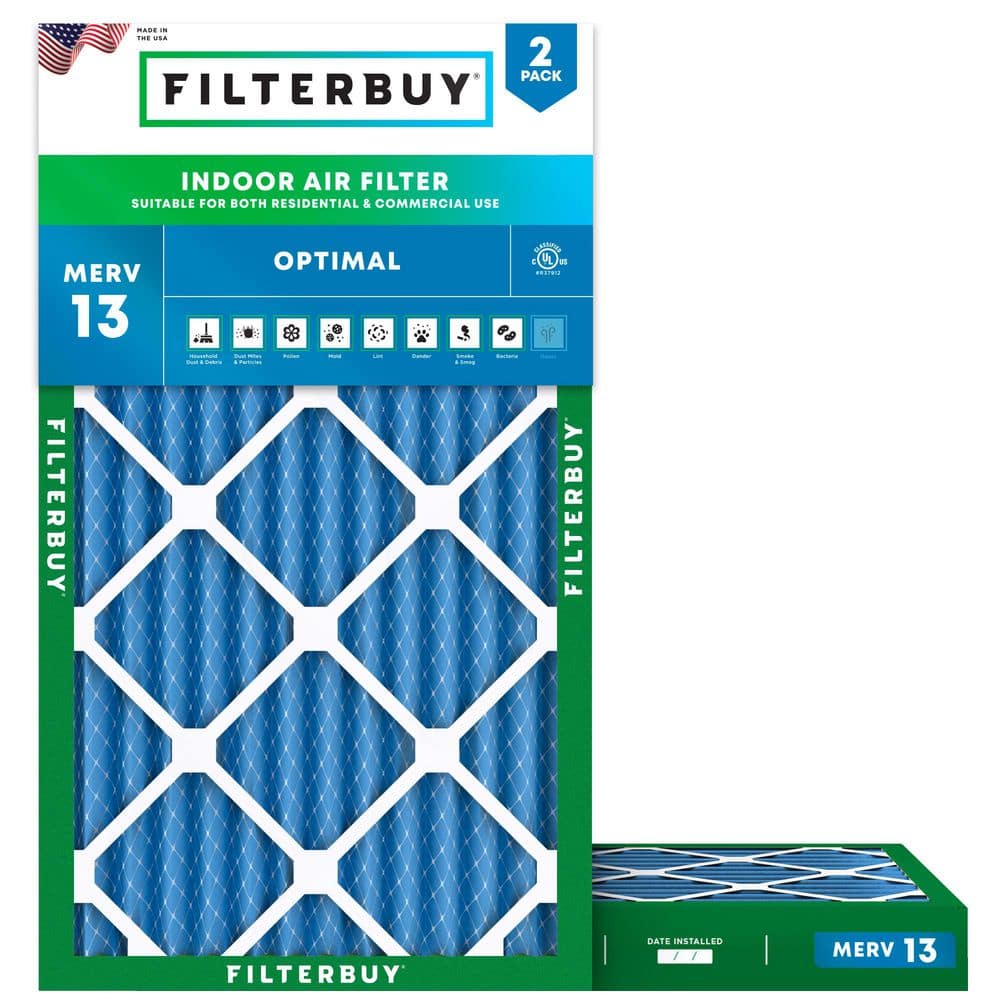 14 in. x 22 in. x 2 in. MERV 13 (FPR 10) Health Defense Pleated HVAC AC Furnace Air Filters Replacement (2-Pack) price history on PriceWatchPro