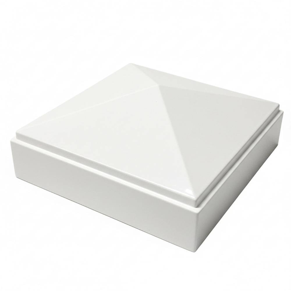 "2.5"" x 2.5"" Aluminum Pyramid Post Cap for Metal Posts – Pressure Fit – Powder-Coated White (1 Pack)" price history on PriceWatchPro