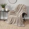 Embossed Cable Rabbit Ivory 50 in. 70 in. Plush Faux Fur Throw Blanket  LBW020431 - The Home Depot