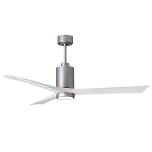 Patricia-3 60 in. Integrated LED Brushed Nickel Ceiling Fan with Light Kit