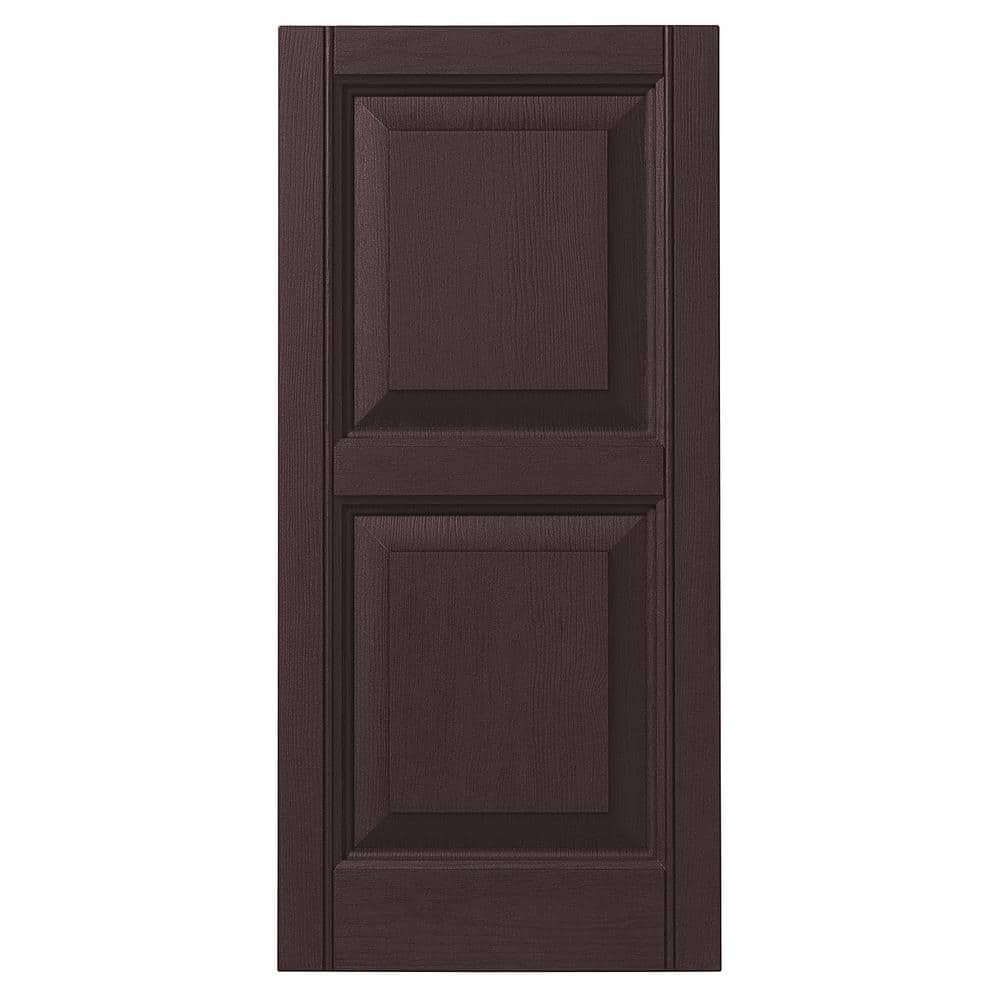 Ply Gem 12 in. x 39 in. Raised Panel Polypropylene Shutters Pair in ...