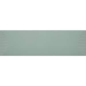 Stencil Mint 4 in. x 12 in. Glaze Porcelain Half Moon Floor and Wall Tile (5.81 sq. ft./case)