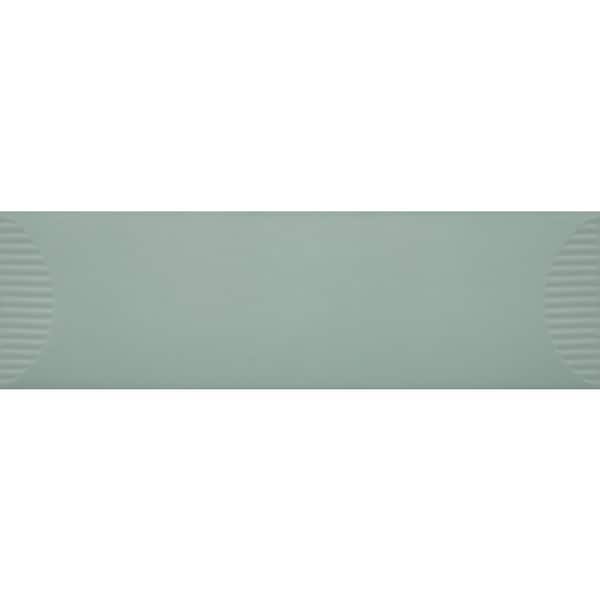 Daltile Stencil Mint 4 in. x 12 in. Glaze Porcelain Half Moon Floor and Wall Tile (5.81 sq. ft./case)