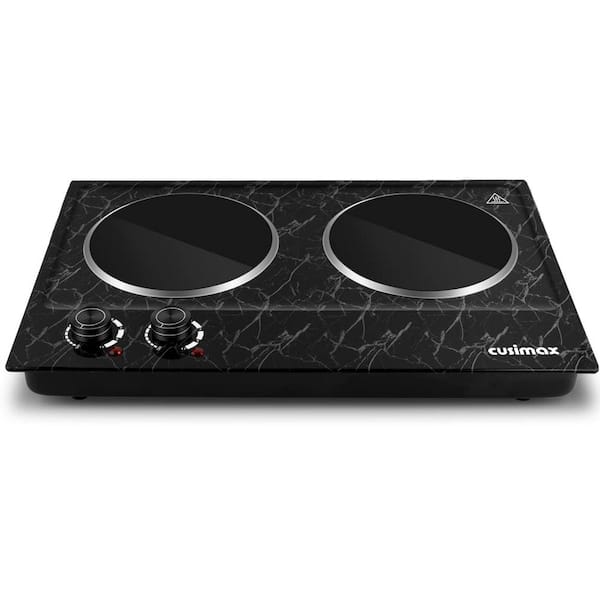 Generic iSH09-M450201mn ANHANE 1800W Electric Hot Plate Single Burner, Portable Electric Stove for Cooking,Infrared Burner,4-Hour Setting,Black  Crystal