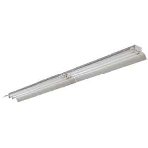 Tandem 4-Light White Fluorescent Ceiling Strip Lighting Fixture