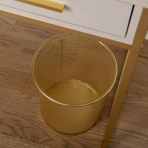 MARTHA STEWART 4.5 Gal. Gold Trash Can HH-OHD21-GLD-MS - The Home