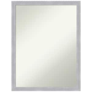 Grace Brushed Nickel 20 in. H x 26 in. W Framed Non-Beveled Bathroom Vanity Mirror in Silver