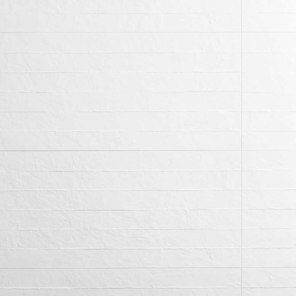 Angela Harris Matte White Ceramic Patterned Wall Tile