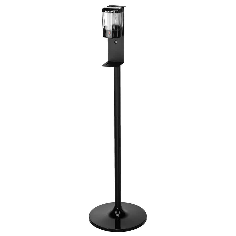 24 oz. Automatic Gel Hand Sanitizer Dispenser with Floor Stand in Black
