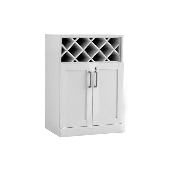 NewAge Products Home Bar White 16 in. Wine Storage Cabinet