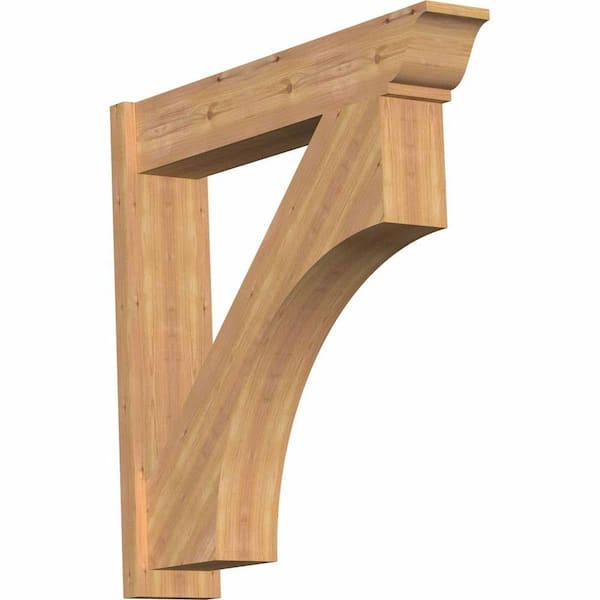 Ekena Millwork 8 in. x 38 in. x 38 in. Western Red Cedar Westlake Traditional Smooth Outlooker