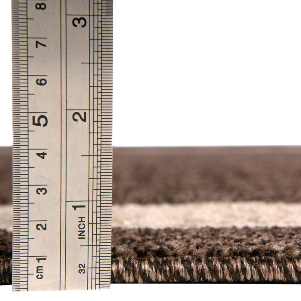 Brown and Ivory Rectangular Tufted Washable Area Rug