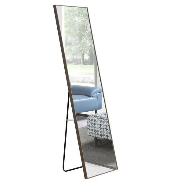 23 in. W x 65 in. H Rectangle FullLength Gray Floor Mirror AM927C266 The Home Depot