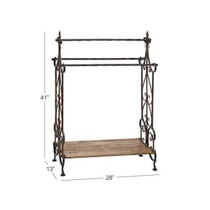 Black Wood Scroll Quilt Rack