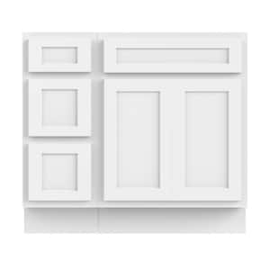 36 in. W x 21 in. D x 32.5 in. H Bath Vanity Cabinet without Top in White