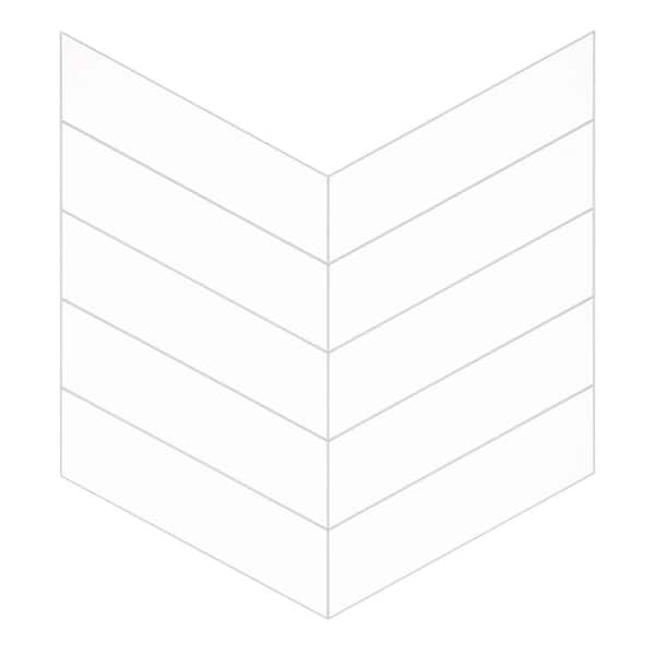 sunwings Chevron 12.2 in. x 13.4 in. Peel and Stick Backsplash Tile Stone Composite Wall Tile (10 Tiles, 8.61 sq.ft.)