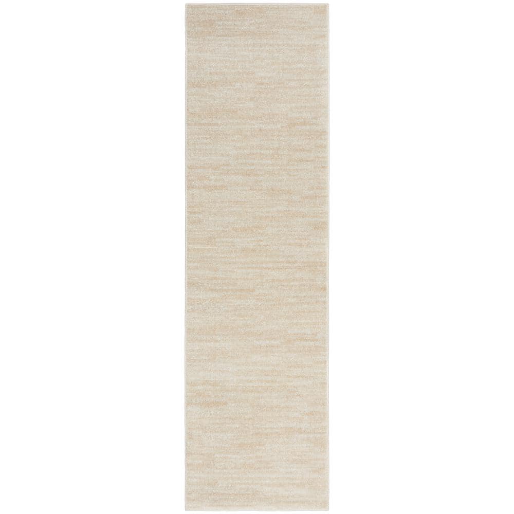 Nourison Essentials Indoor/Outdoor Ivory Beige 2 2  x 7 6  Area Rug  (2x8)