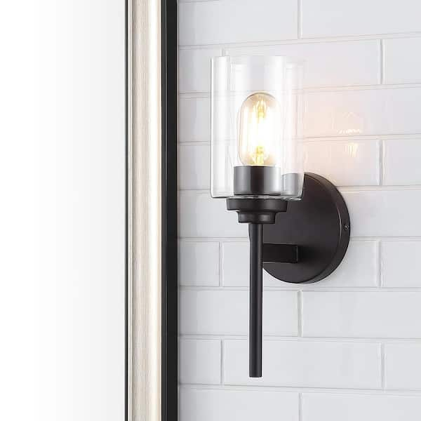 JONATHAN Y Juno 13 in. 1-Light Oil Rubbed Bronze Farmhouse Industrial ...