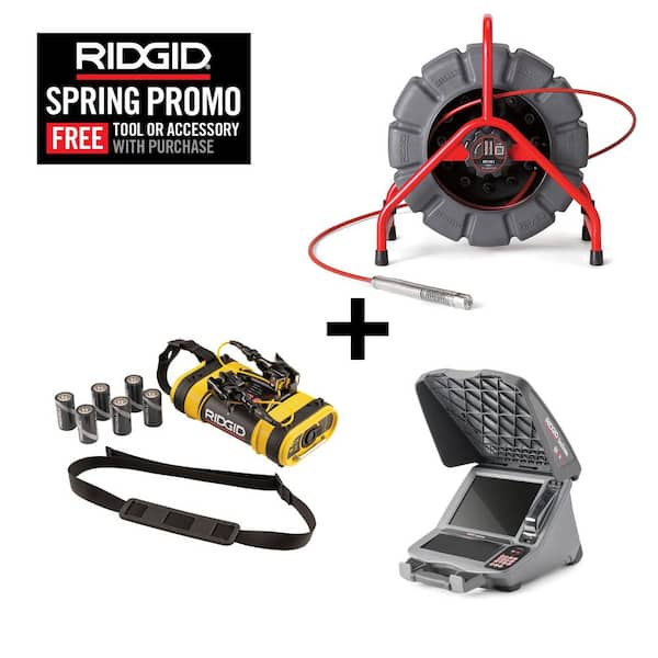 SeeSnake Mini Sewer Inspection Sewer Camera I w/ TruSense Technology, CS12x Monitor, SeekTech ST-305 Transmitter Bundle