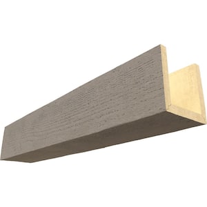 Endurathane 6 in. H x 4 in. W x 8 ft. L Rough Sawn Seashell Faux Wood Beam