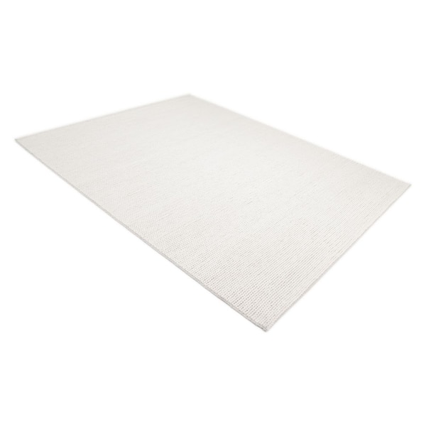 Elizabeth Ivory 9 ft. x 12 ft. Solid Hand Woven Area Rug