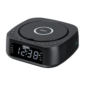 Stereo Dual Alarm Clock with Top Loading CD/MP3 CD Player, Digital FM Digital Tuner and 2.1A USB Charging Port