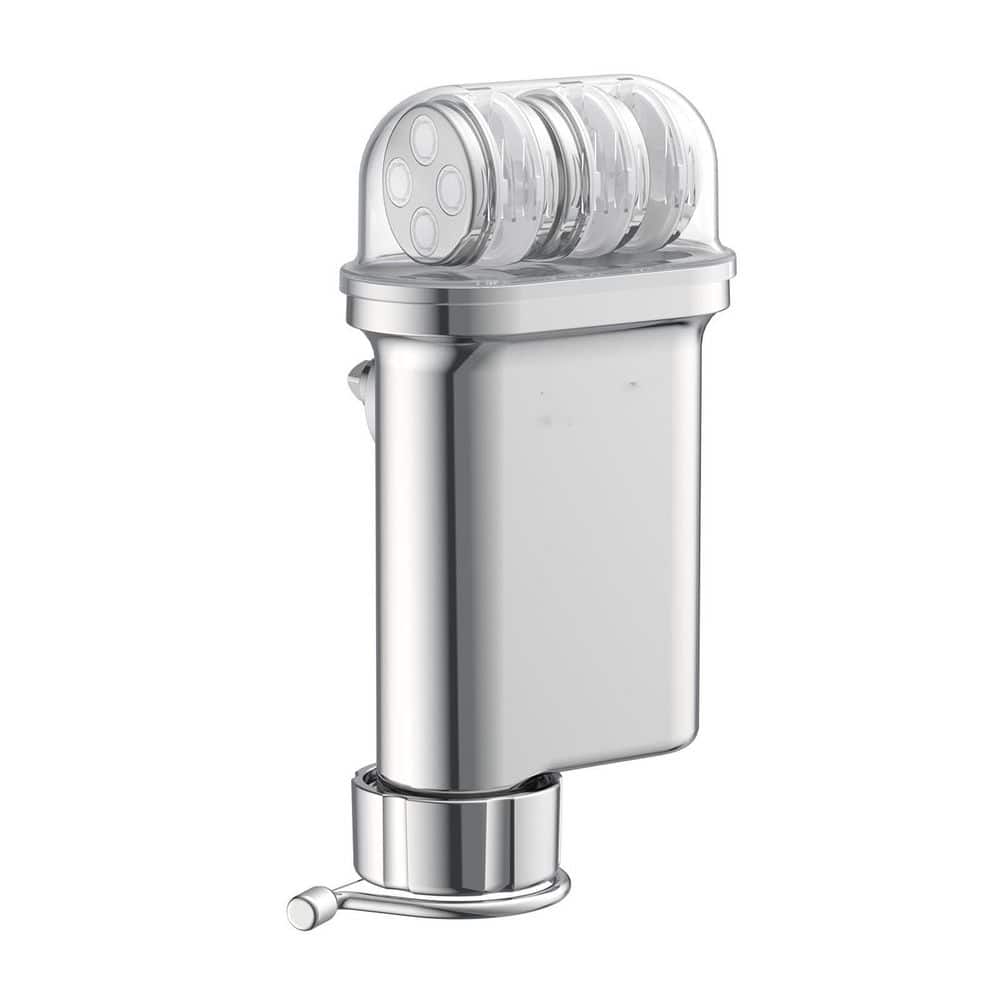 Stainless Steel Pasta Press Attachment w 5 Interchangeable Plates for Stand Mixers, Spaghetti Bucatini Fusilli Macaroni