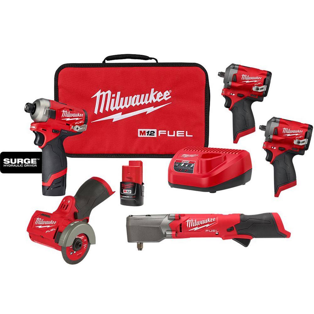 Milwaukee M12 FUEL SURGE 12V LithiumIon Cordless Impact Driver Kit w