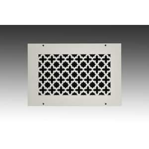 Victorian 10 in. x 6 in. White Powder Coat Steel Wall Ceiling Vent with Opposed Blade Damper