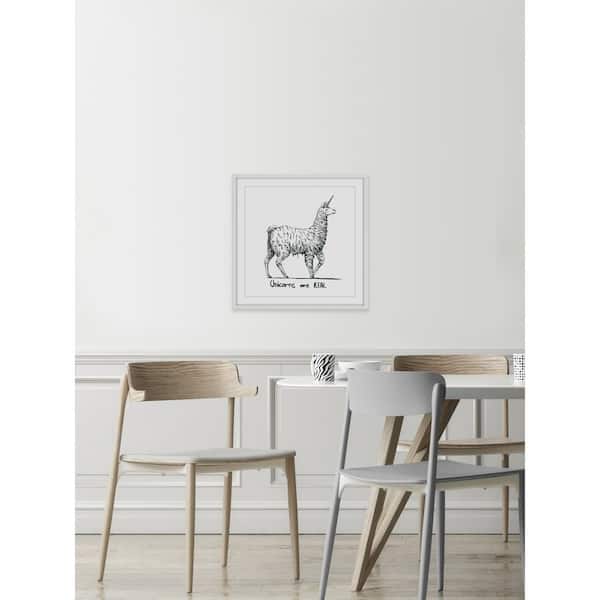 Unbranded 48 in. H x 48 in. W "Real Unicorns" by Marmont Hill Framed Printed Wall Art