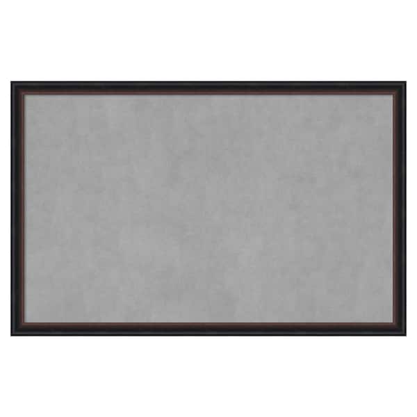 Amanti Art Salon Scoop Red Black 34 in. x 22 in Framed Magnetic Board
