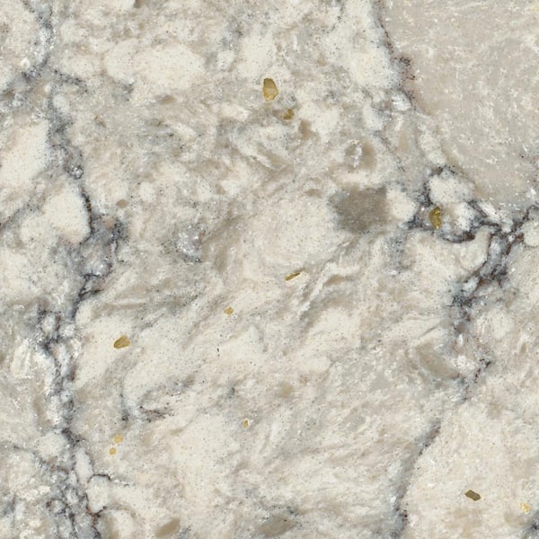 LG Hausys Viatera 3 in. x 3 in. Quartz Countertop Sample in Intermezzo