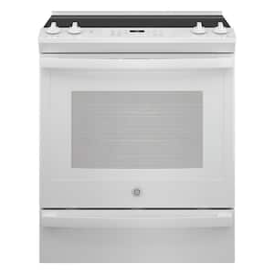 30 in. 5.3 cu. ft. Slide-In Electric Range with Self-Cleaning Convection Oven and Air Fry in White