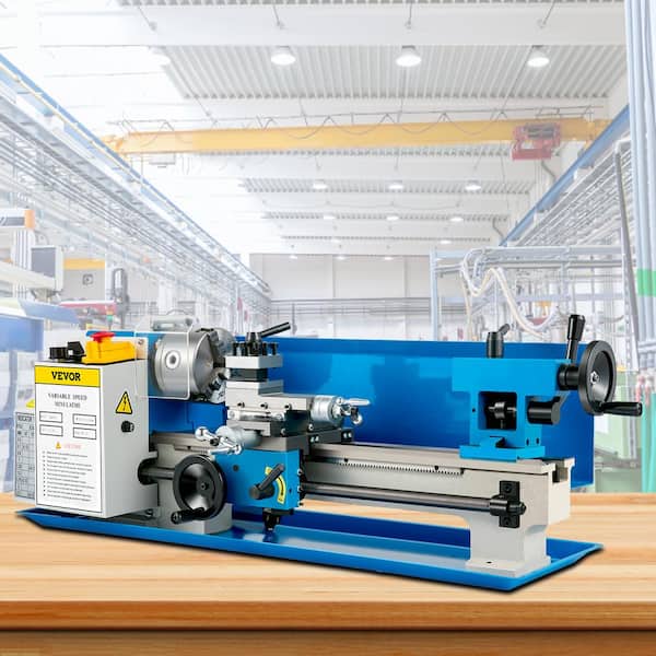 Metal Lathe 7 in. x 14 in. Mini Metal Lathe 0-2500 RPM Variable Speed Mini Lathe 4 in. 3-jaw Chuck Bench Metal Lathe