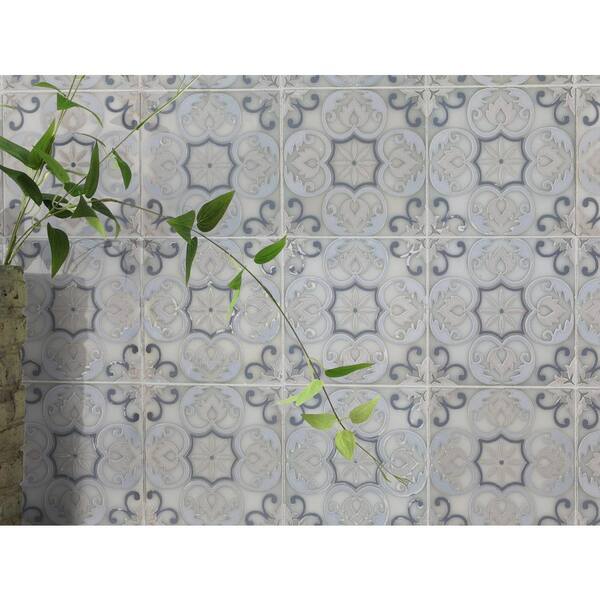 Tetris Florita Blanco 6 in. x 6 in. Polished Marble Wall Tile (5 sq. ft. / case) Tetris Florita Blanco 6 in. x 6 in. Polished Marble Wall Tile (5 sq. ft. / case)