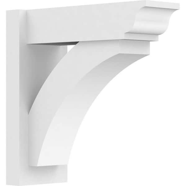 Ekena Millwork Thorton 7 in. W x 18 in. H x 18 in. D Signature Urethane Polyurethane Outlooker with Traditional Ends