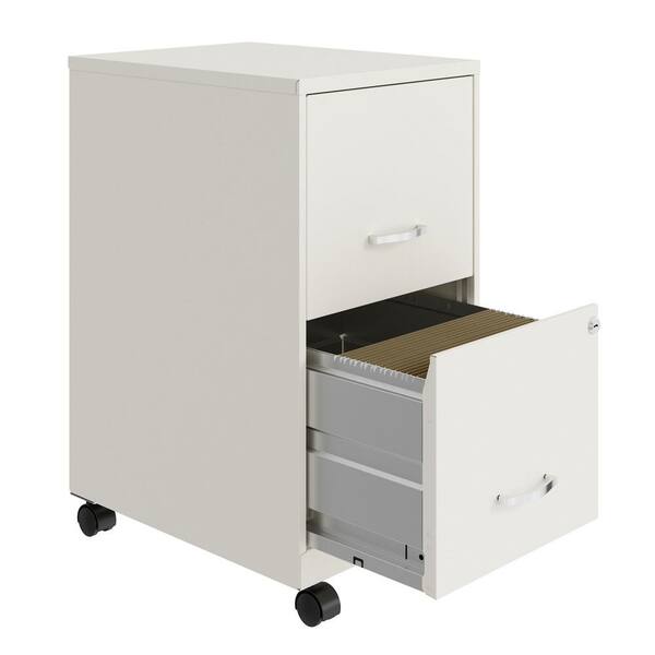 Space Solutions 18 Inch Wide Metal Mobile Organizer File Cabinet