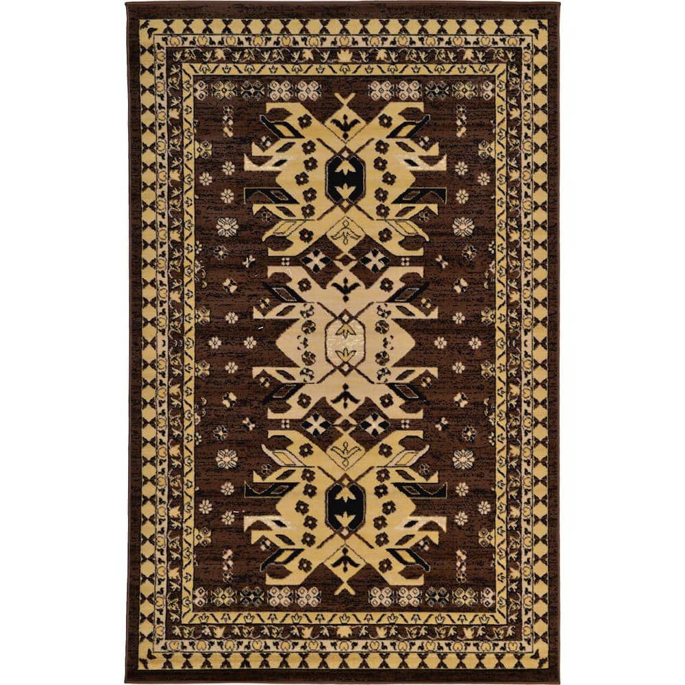 Taftan Oasis Brown 5' 0 x 8' 0 Area Rug price history on PriceWatchPro