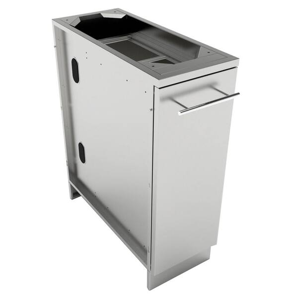 Sunstone Designer Series 304 Stainless Steel 12 in. x 34.5 in. x 28.25 in. Spice Rack Drawer with 3-Shelves and 2-Removable Bins