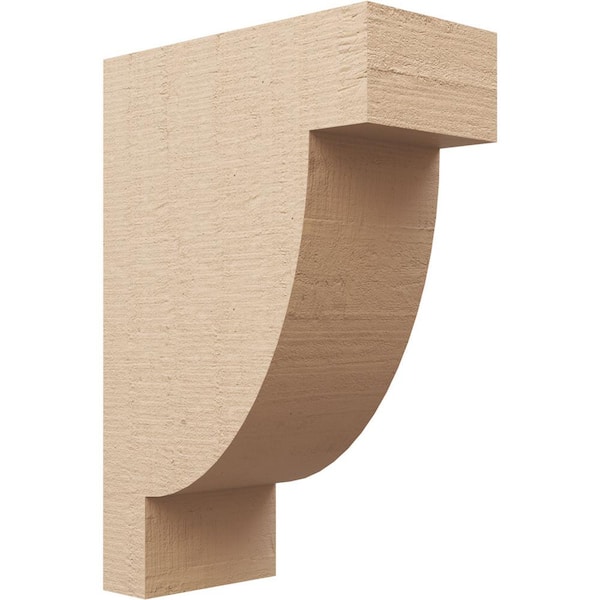 Ekena Millwork Classic Series 2 9 in. x 18 in. x 27 in. Alpine Rough Cedar Woodgrain Timberthane Polyurethane Corbel in Primed Tan