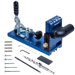 Aluminum Pocket Hole Jig Set with 1-1/4 in. OD Dust Port, Drill Bit, Drill Stop, Toggle Clamp and Screws