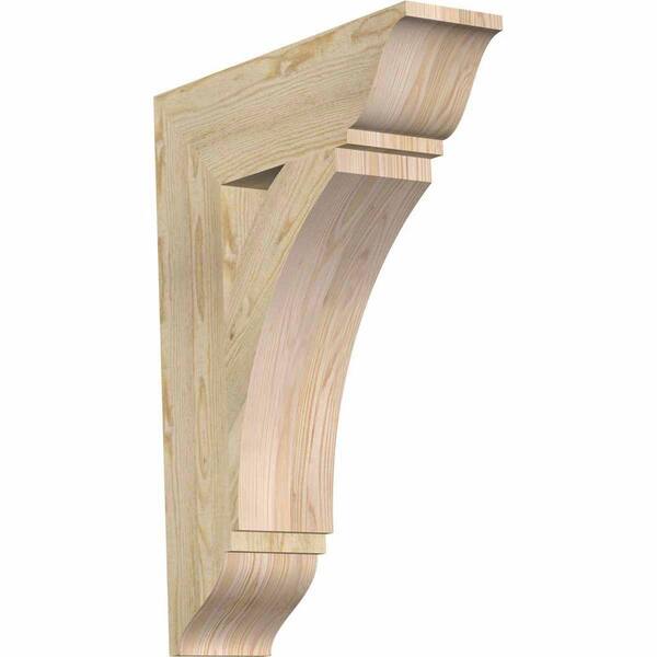 Ekena Millwork 6 in. x 30 in. x 22 in. Douglas Fir Thorton Traditional Rough Sawn Bracket