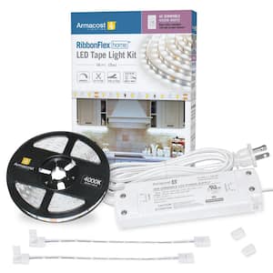 RibbonFlex (5M) Home AC Dimmable Bright White LED Tape Light Kit 4000K