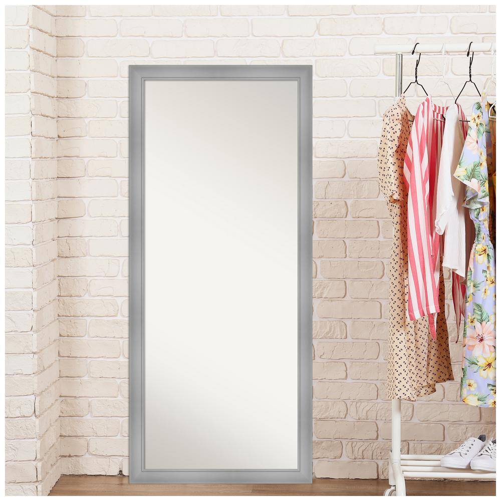 Flair Polished Nickel 72" Full-Length Leaner Wood Mirror