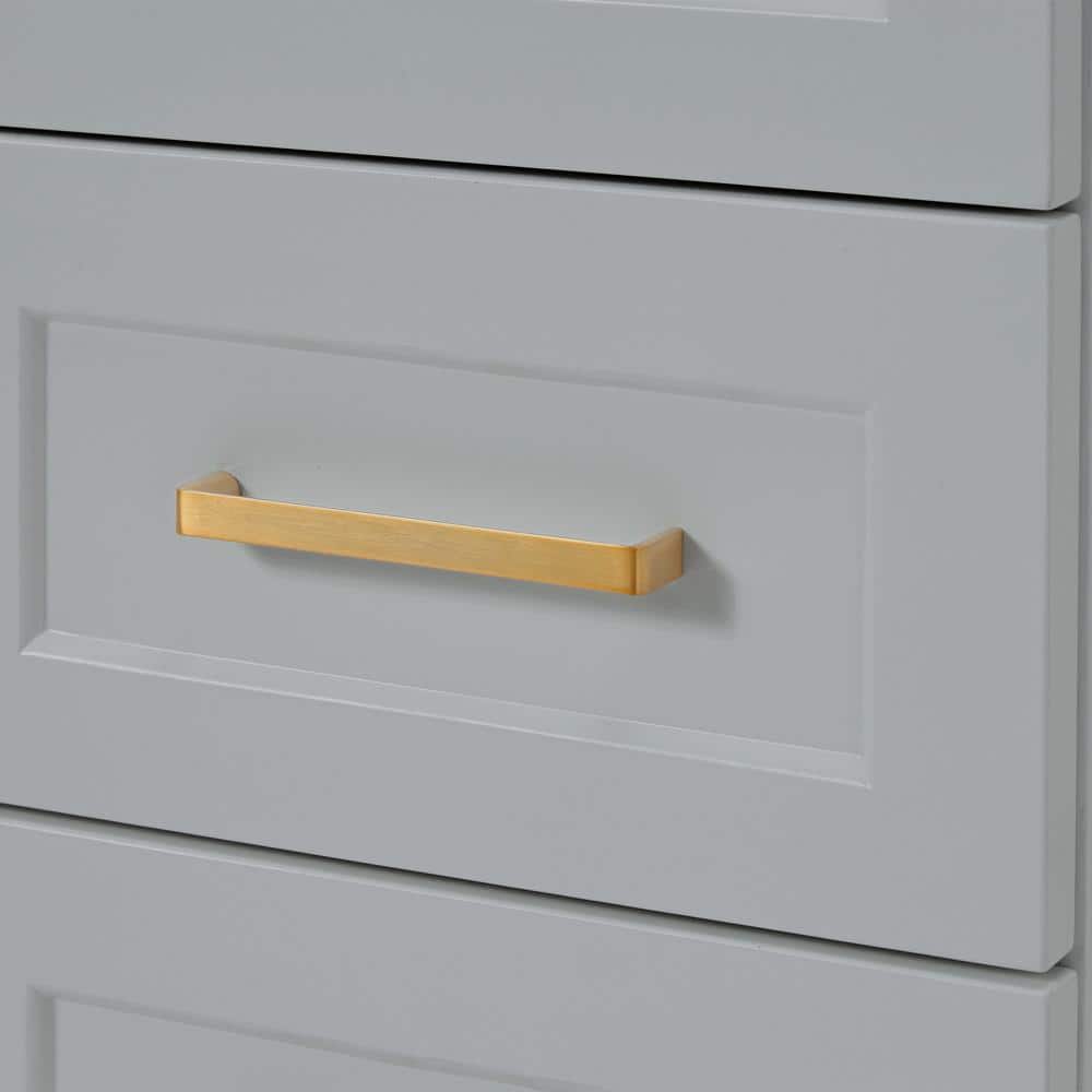 Gray Freestanding Single Vanity with Carrara Marble Top