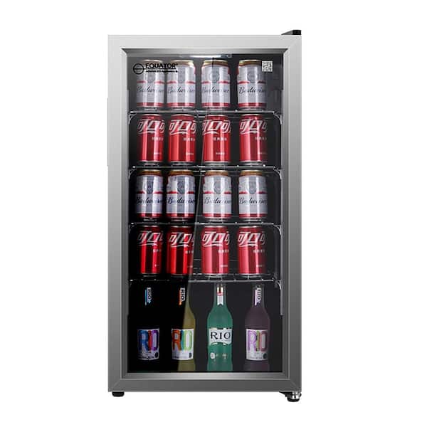 Equator SLIM 18 in. Freestanding Beverage Refrigerator 3.2 cu. ft. 117 cans 110V in stainless