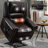 J&E Home Black PU leather Lift Recliner Chair with Steel Reclining Mechanism and Infinite Positions GD-PP190323AAB