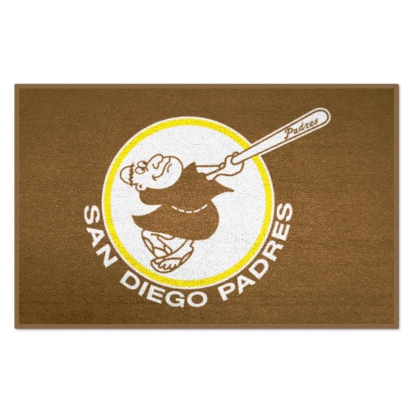 FANMATS San Diego Padres Brown 1 ft. 7 in. x 2 ft. 6 in. Starter Area Rug