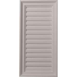15 in. x 30 in. Rectangular Primed Polyurethane Paintable Gable Louver Vent Non-Functional