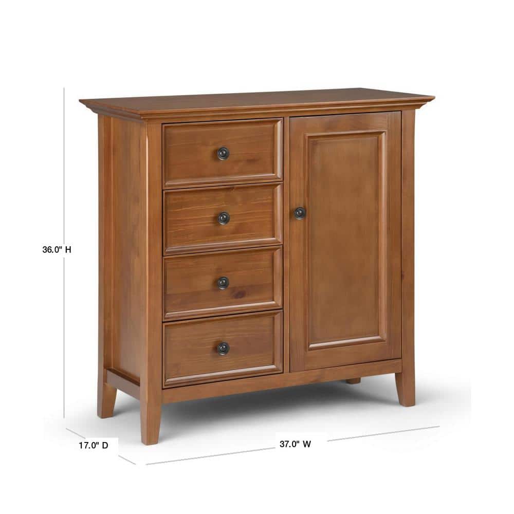Amherst Transitional Medium Storage Cabinet with Adjustable Shelves in Light Golden Brown